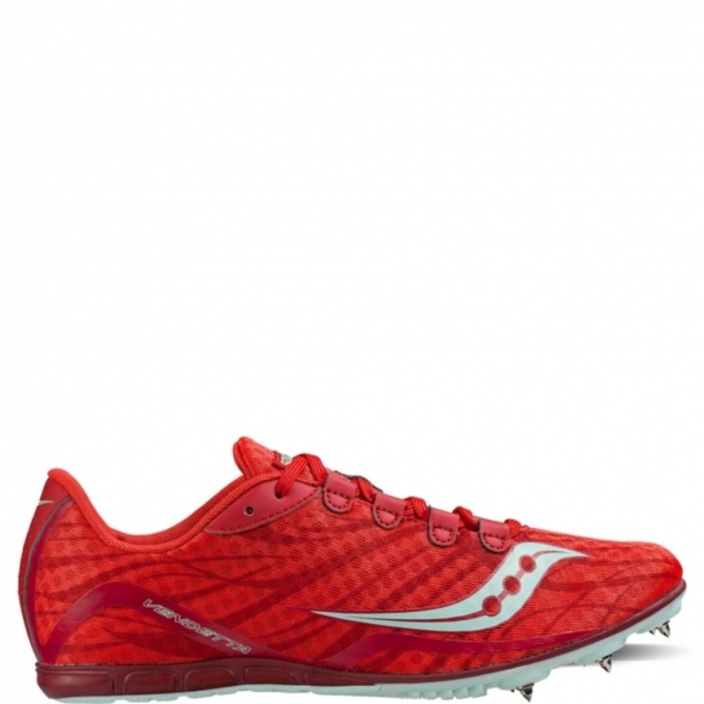 Saucony Women's Vendetta Track Shoe, Red/Blue, 6.5